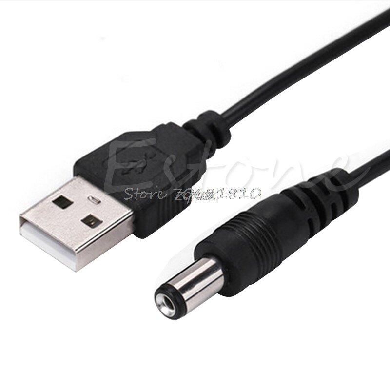 Puerto USB a 5,5mm/2,1mm 5V DC Barrel Jack, conector de Cable de alimentación, y