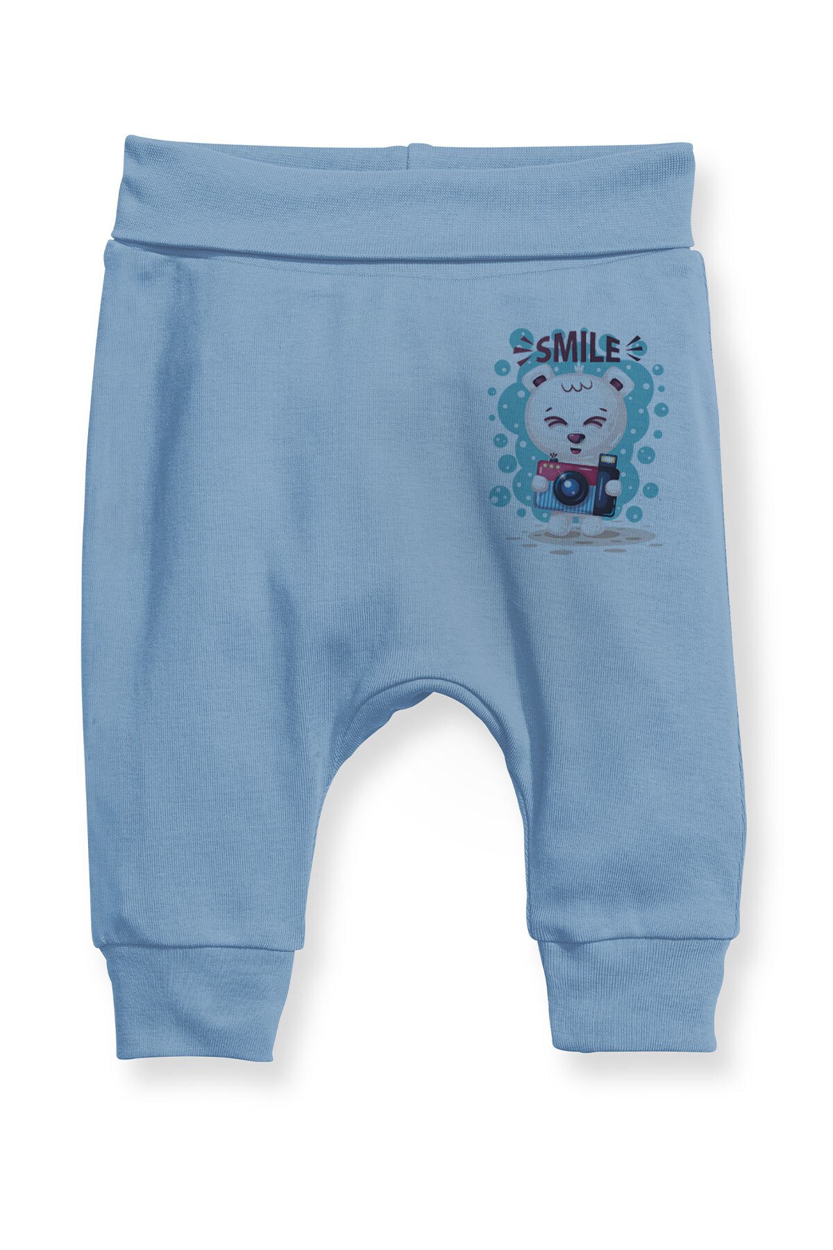 Angemiel bébé Photo attirant ours bébé garçon sarouel Pantalon bleu