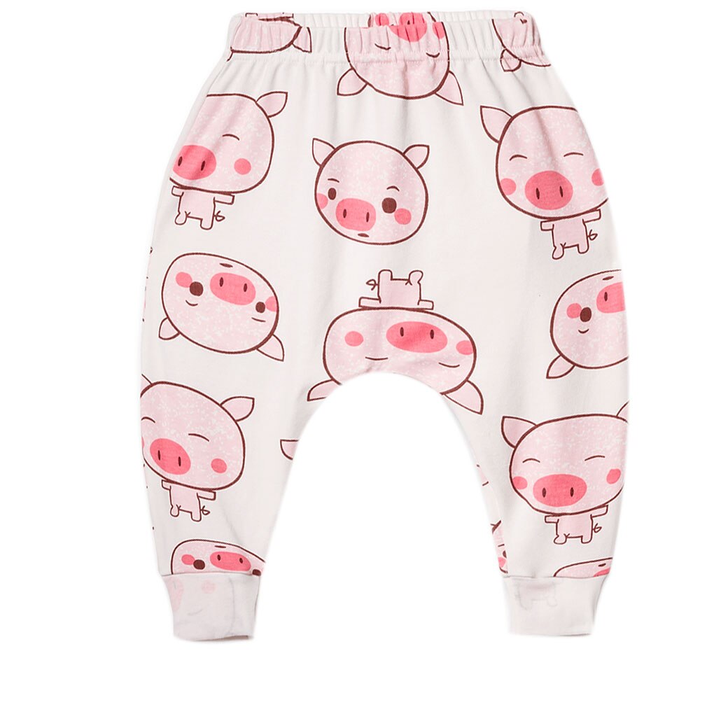 Bebê meninos meninas outono inverno desenhos animados harem calças animais leggings longos algodão elástico