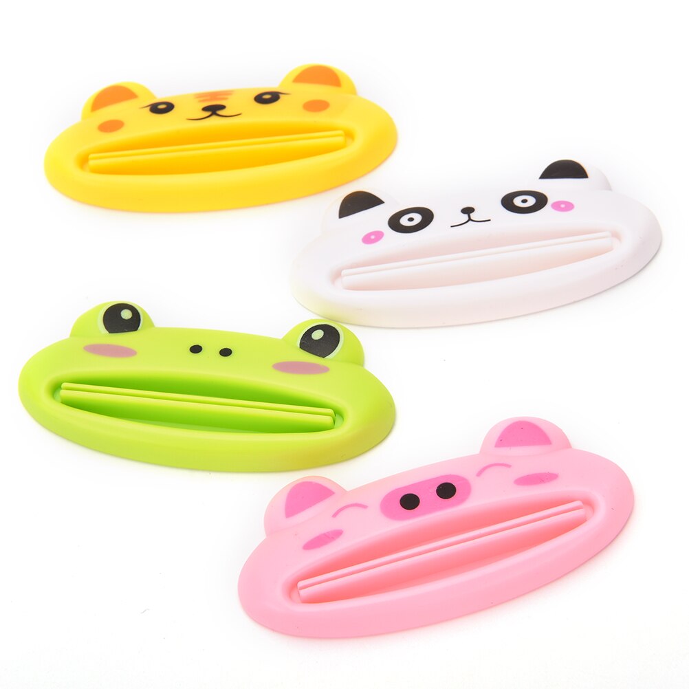 Cartoon Frog/AnimalCat/Frog/Panda/Pig Toothpaste Tube Squeezer Easy Squeeze Paste Dispenser Roll Holder