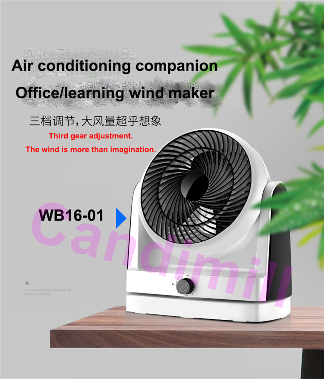 Candimill Electric Table Exhaust Fan / Home Office Small Turbo Ducting Fans / Air Circulation Fan