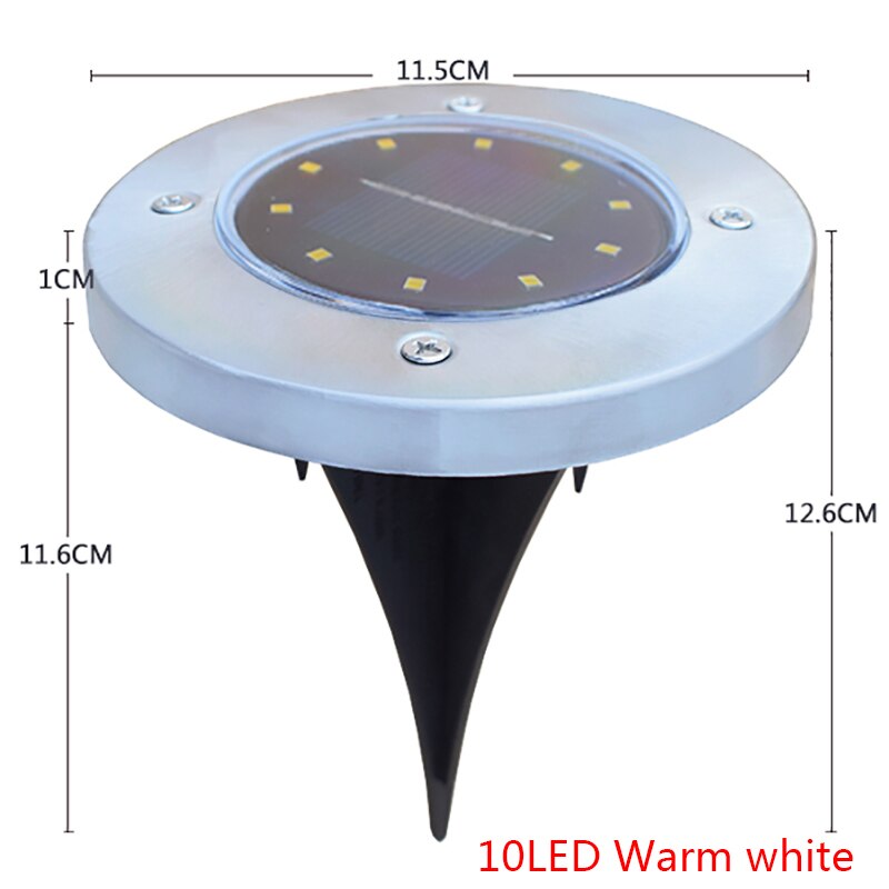 Waterproof Solar Power Ground Buried Lights Floor Outdoor Garden Lawn Path Lamp: RGB