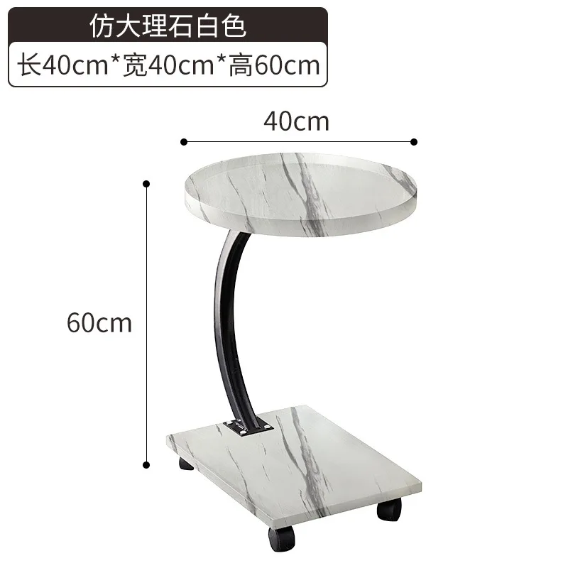 U-Shaped Sofa Edge Table Movable Balcony Coffee Table Edge Cabinet Corner Desk Simple Living Room Bedroom Desk: Deep Purple