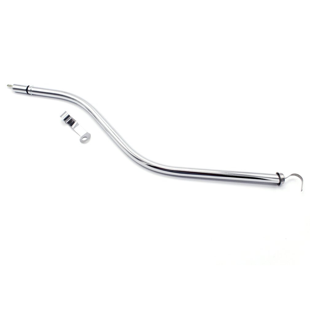 Electroplating Oil Dipstick TH350 Plating Transmission Dipstick Replacement Part Chrome Steel Dipstick Transmission Tube
