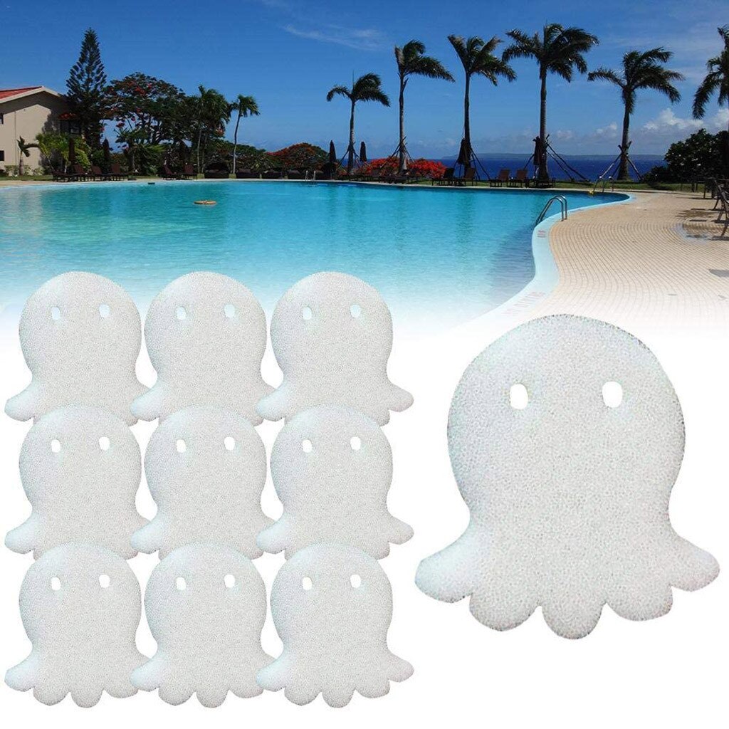 10PCS Oil Absorbing Sponge Swimming Pool Tub Spa Absorb Sludge Dirt Scum Reusable Washable Sponge: D