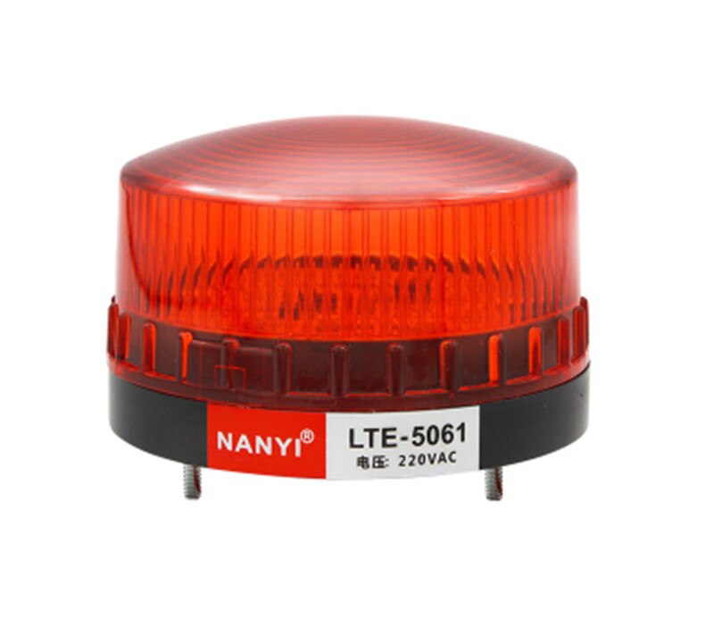 Strobe Signal Warning light LED -3071 12V 24V 220V Indicator light LED Lamp small Flashing Light Security Alarm: red 24V