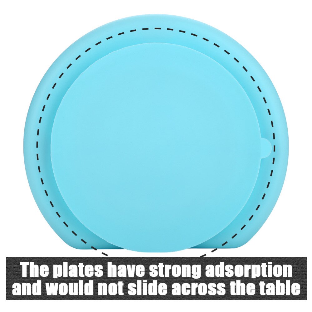 Baby Dishes Smiling Silicone Plate With Suction Cup Strong Sticky Divided Silicone Food Plate Children's Section Feeding Plate