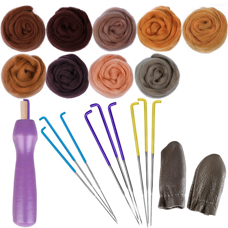 Artisanat Animal Laine Kit Feutrage à L'Aiguille Débutant Joyeee - 40 Couleurs Laine Outils Pour Créations Artisanat Laine DIY