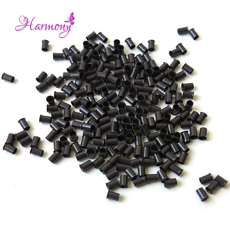 (500 Pcs/Fles) 4.0x3.6x 6Mm Flare Euro Lock Koperen Buizen Micro Ringen Links Kralen Voor Stick Ik Tip Hair Extensions #13 blonde