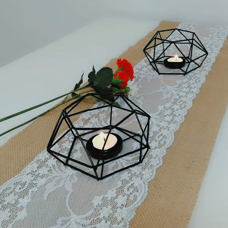 Bruiloft Iron Kaarshouder Creatieve Ambachten Kandelaar Home Decoratie Ornamenten 2 Delige Set