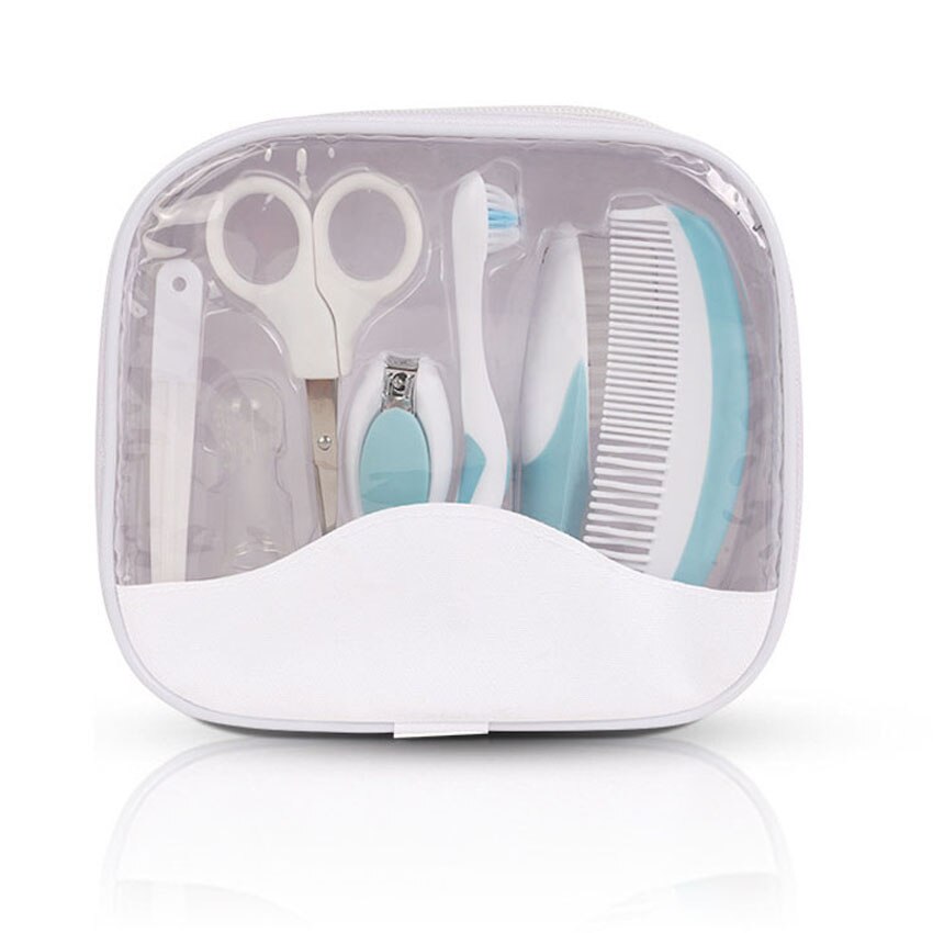 7 stks/set Baby Grooming Care Manicure Set Gezondheidszorg Kit Baby Dagelijks Verpleegkundige Gereedschap-7 pcs: Blauw