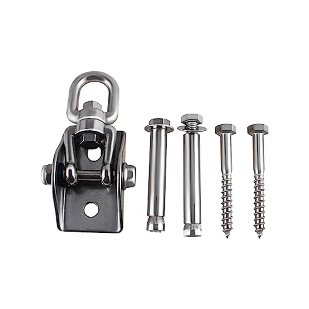 1 set plafondhaakset schommelhaak roestvrij staal roterende haak hangstoel hangend bed vaste plaat schommelaccessoires