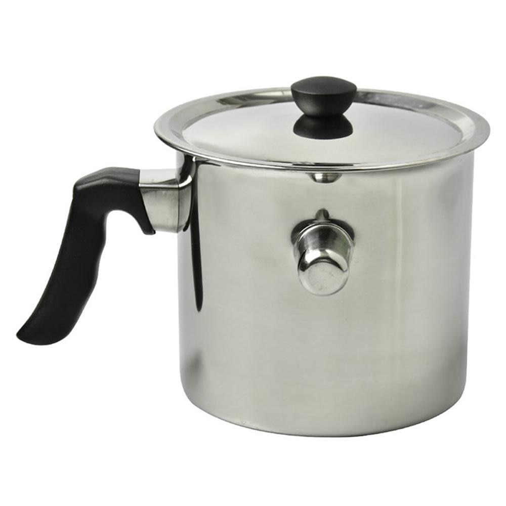 Pokich Bee Wax Melting Pot Stainless Steel Pouring Pot Honey Tool Silver Durable Beekeeping Melting Equipment Set Melting Tank