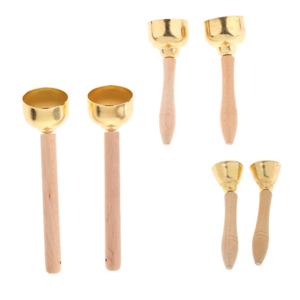 1 Paar Hand Bell Tinkle Bell Tafelbel Voor Muziek Onderwijs Speelgoed Tool