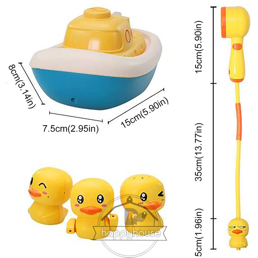 Electric bath toys for children, baby bath spray toys, electric duck, water shower, baby bath toy ball, bath toys 2 1 3