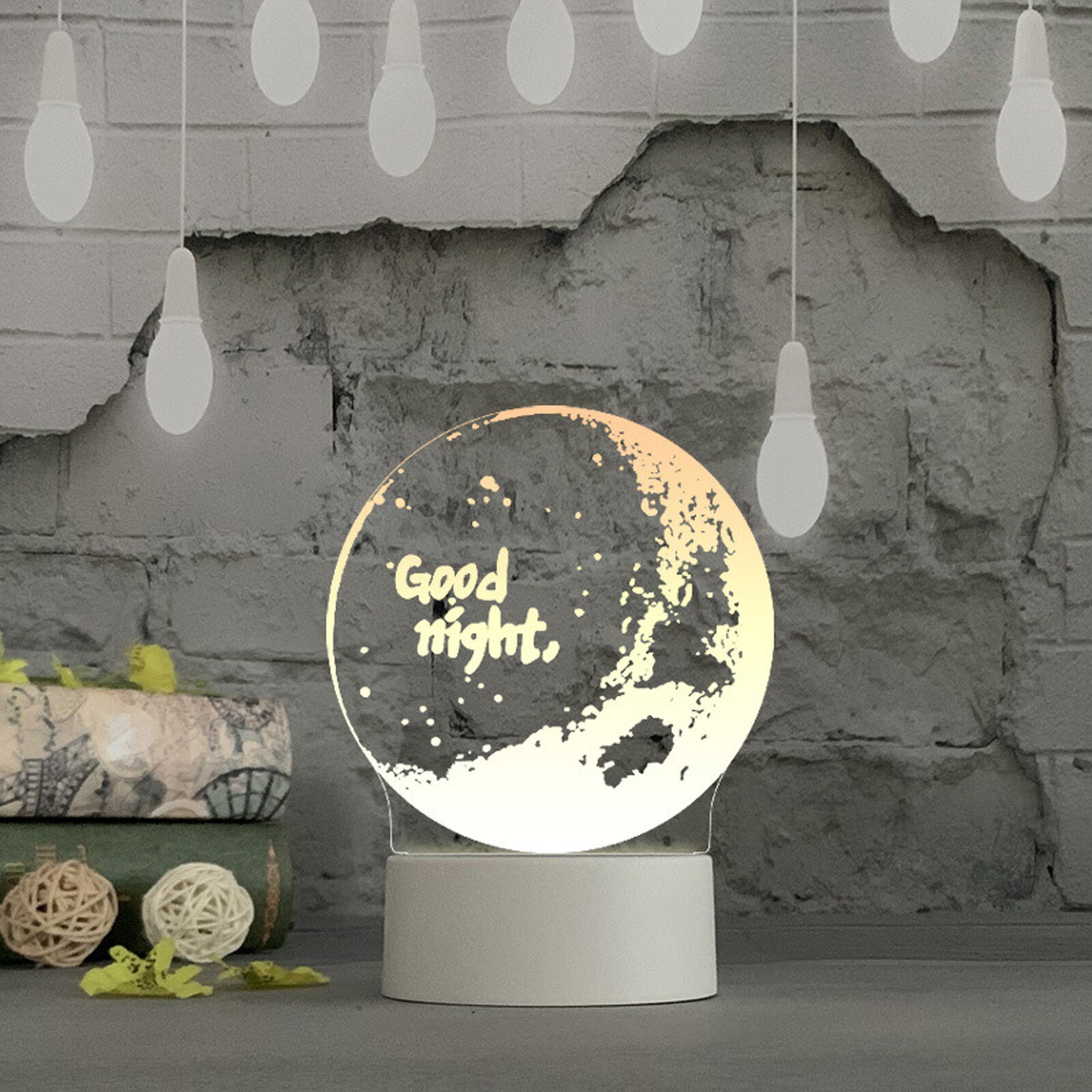 Veilleuse LED 3D avec chargeur USB, attrape-animaux, luminaire décoratif d'intérieur, idéal pour une Table, un bureau ou une chambre à coucher, ou comme de noël: G
