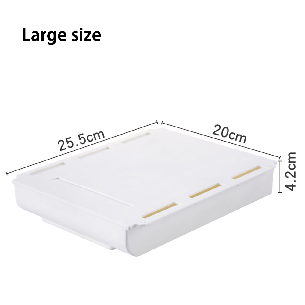 Hidden Drawer Organizer No-Punch Under Desk Stationery Box Paste Small Drawer Tray Under Drawer Desk Miscellaneous Storage: light yellow / 1-5 Cells
