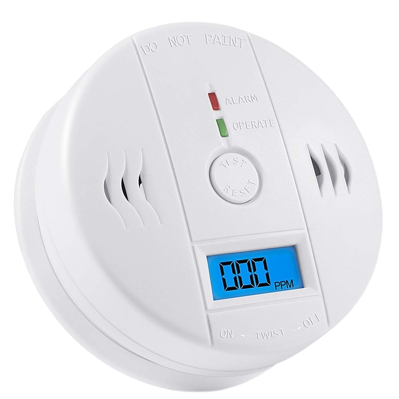 Carbon Monoxide Gas Detection,Co Detector Alarm Lcd Portable Security Gas Co Monitor,Battery Powered,Alarm Clock Warning (9V B