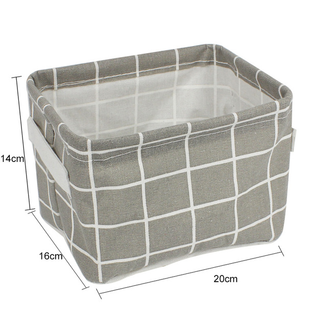 Underware Storage Organizer Office Stationery Linen Desktop Storage Box Waterproof Toy Sundries Storage Basket Cosmetic