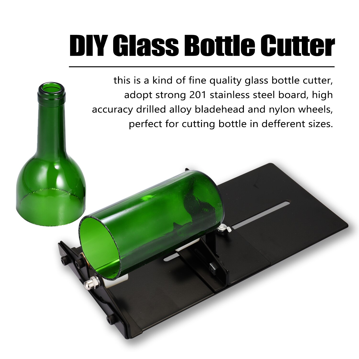 DIY Glass Bottle Cutter Adjustable Metal Glassbottle Cut Machine for Crafting Wine Bottles Household Decorations Cutting Tool