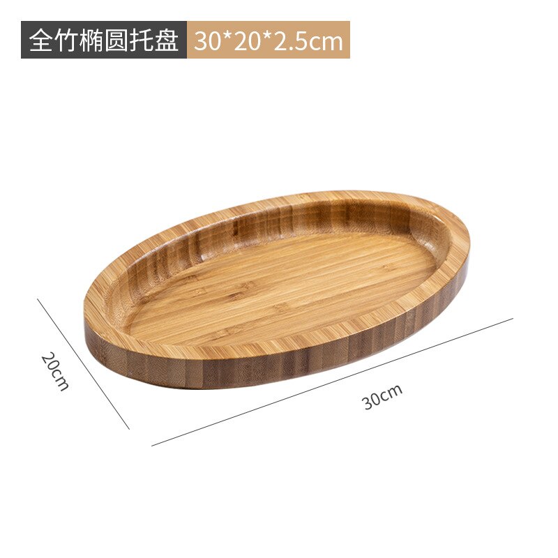 Bamboo Tray Home Restaurant Tea Set Tray Hotel Rectangular Refreshment Tray Simple Japanese Bamboo Fruit Tray Tea Tray: D2