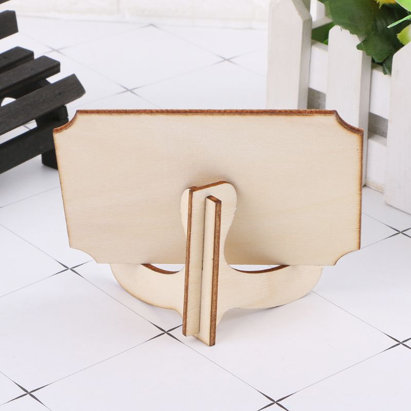 10pcs Wooden Mini Blackboard Table Sign Memo Message Stand Chalk Board Wedding Party Decoration Supplies