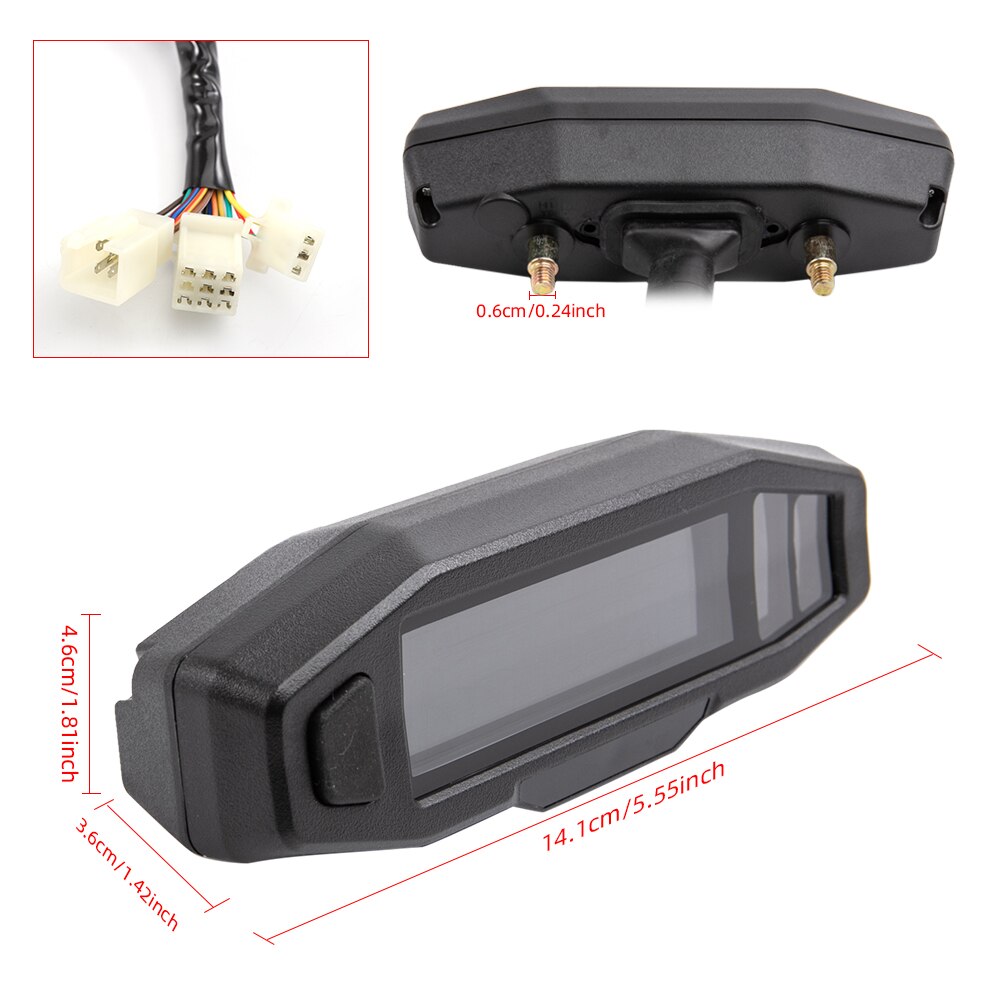Compteur de Vitesse LCD pour Moto, Odomètre Numérique, Injection Électrique et Carburateur, pour KR200 Russe,