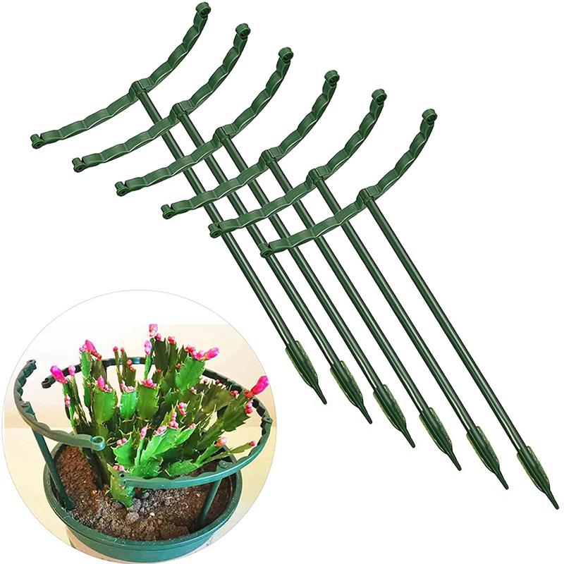 6pc plast plante støtte stabel stativ til blomster halvcirkel drivhus arrangement fastgørelse stang holder frugthave have bonsai værktøj