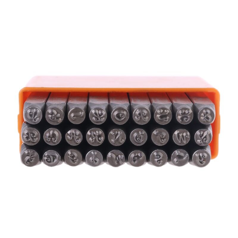 27 st/set versaler stål metall stämpel stämpling punch läder trä smycken  r7rc