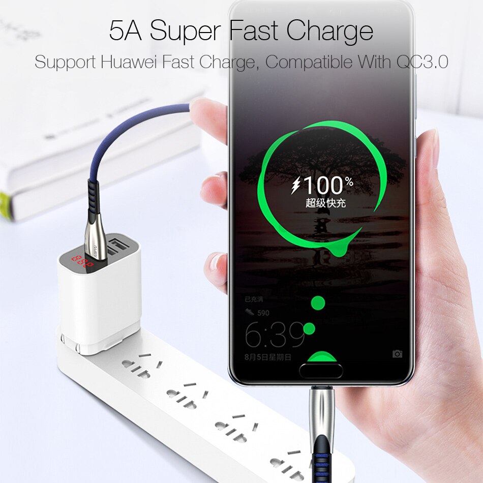 0.5 M 1 M 2 M 3 M 5A Usb Type C Kabel Voor Huawei P20 Lite Honor 10 9 pro 3.1 Snel Opladen Data Cord Telefoon Oplader Samsung S9 Redmi