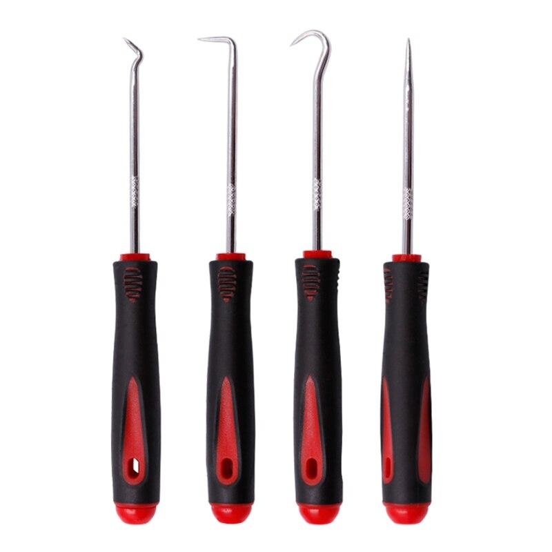 4 Pcs Precision Pick and Hook Set Car Auto Repair Maintenance Tools for Separating Wires Removing Small Fuses Durable