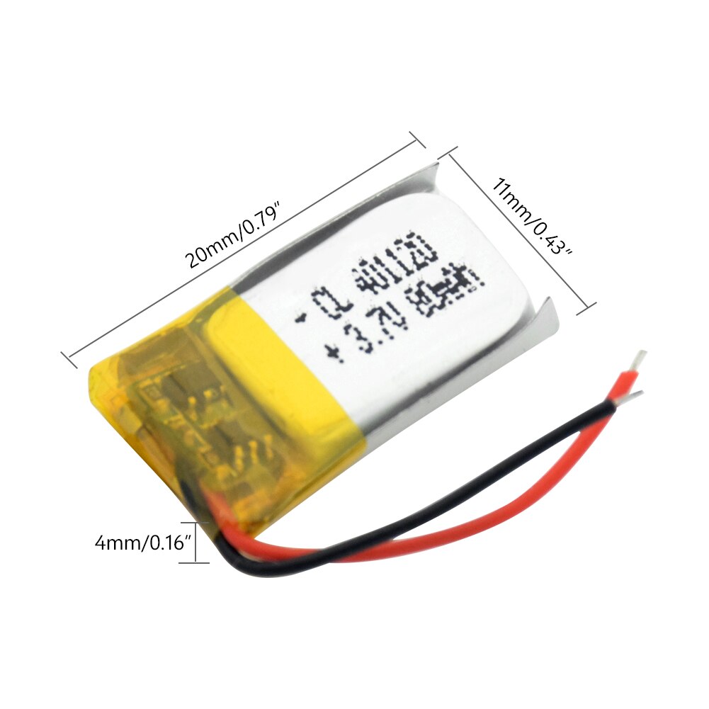 80mAh 401120 3.7V rechargeable li ion battery li polymer lithium battery for MP3 MP4 GPS bluetooth speaker headset smart watch