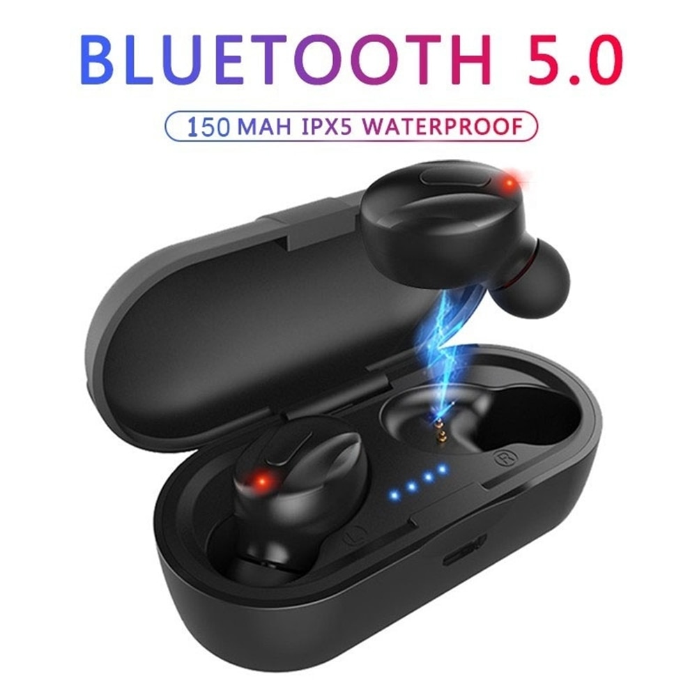1Pc Bluetooth 5.0 Headset Draadloze Koptelefoon Oordopjes Stereo In-Ear Hoofdtelefoon Waterdichte Hoofdtelefoon Oortelefoon