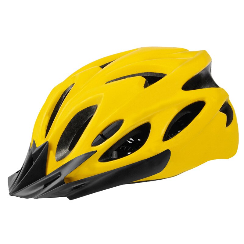 ZOUZHAN road and mountain bike helmet, one-piece cool bicycle helmet, protective outdoor helmet for men and women: Pure yellow
