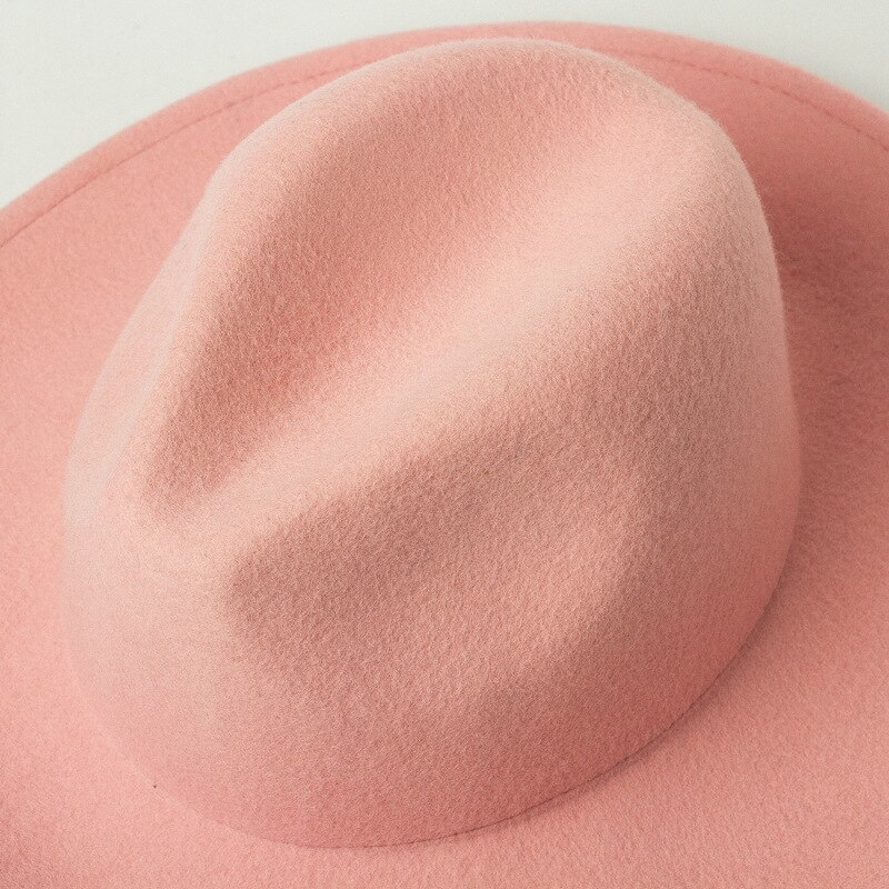 202009-hh9009 vinter ull solid barn 53cm huvud storlek barn fedoras keps barn jazz panama hatt
