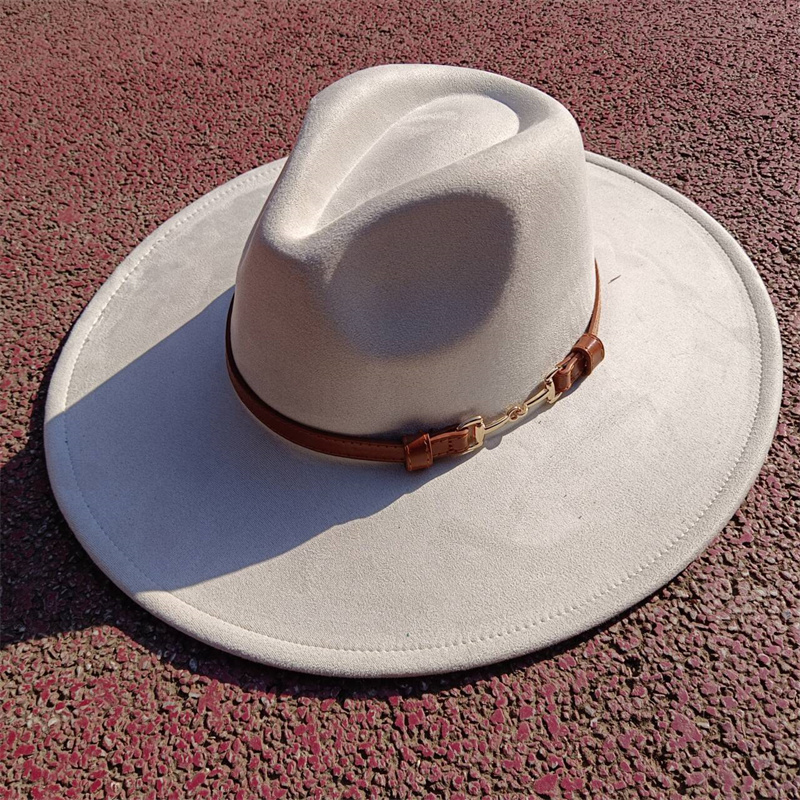 Ruskinds fedora hat med tilbehør i samme farve, dråbeformet top, bred skyggehat til mænd og kvinder, panamahat, chapeau homme, sombrero: Lavendel