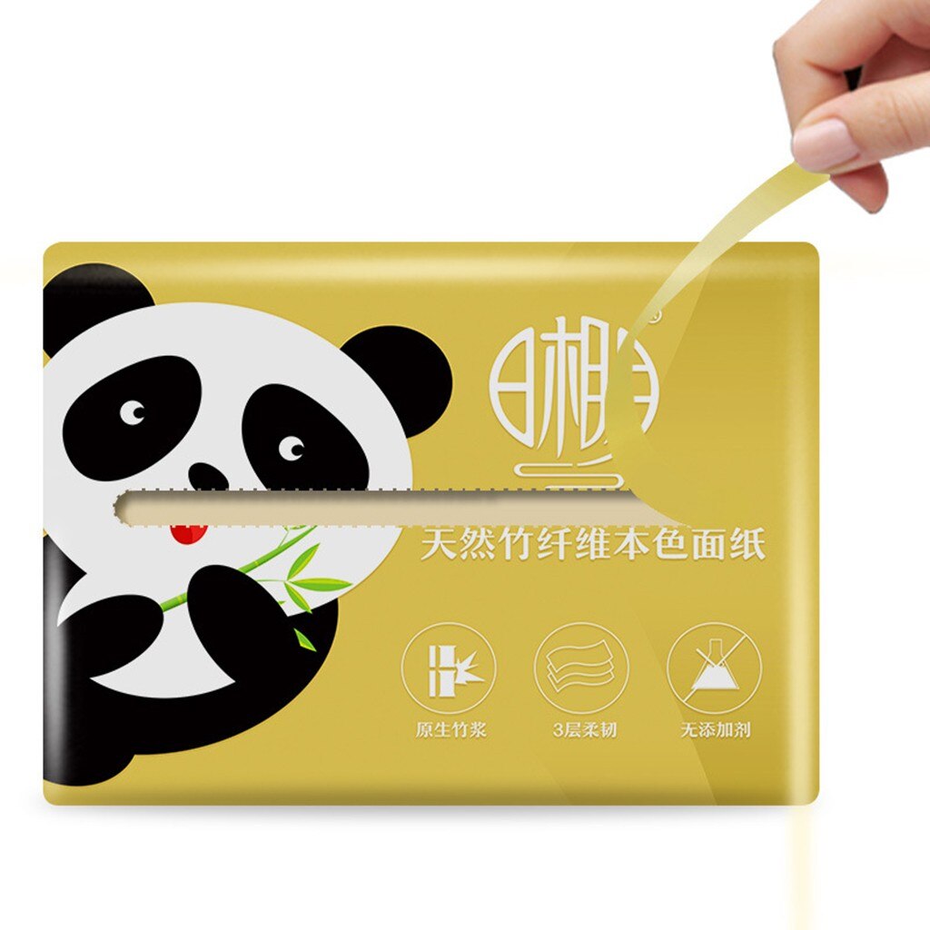 Papier imprimé Panda serviette de cuisine | Papier toilette intéressant, pour Table et cuisine, 6 paquets de papier peint pâte de bambou, fournitures de maison