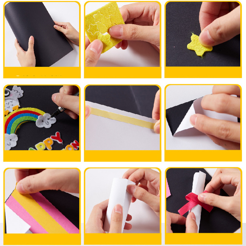 Handmade Graduation Dress Card DIY Craft Material Kindergarten Educational Tool Wedding Birthday Graduation Cards Invitations