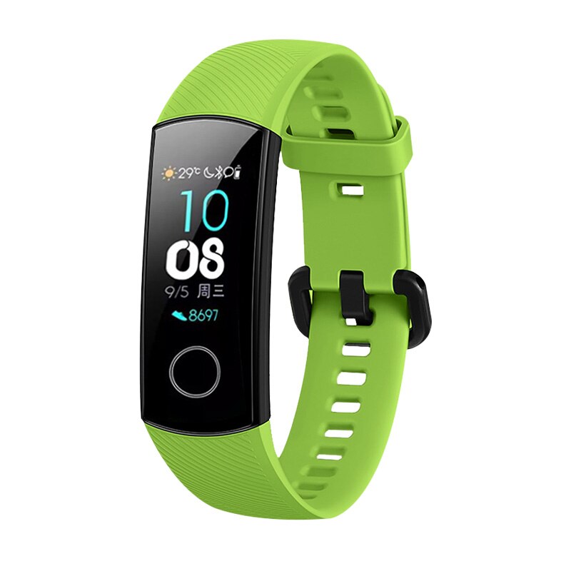 Til original huawei honor band 4 nfc smart watch armbånd silikone sport band til honor band 5 smart watch armbånd correa: Lysegrøn