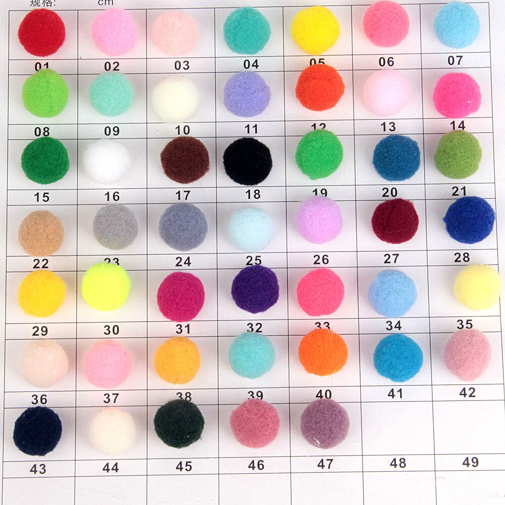 Pompones blancos de 8mm-30mm bolas de Pompones para DIY decoración del jardín del hogar del Partido de la boda ropa de costura niños manualidad de juguete suministros 20g