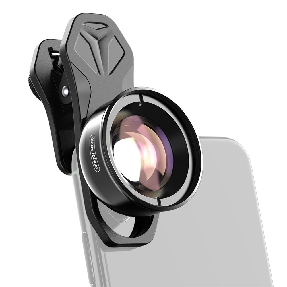 APEXEL APL-HB100mm Universal Smartphone Macro Lens 4K HD Phone Camera Lens No Distortion Blurry Background Compatible for iPhone
