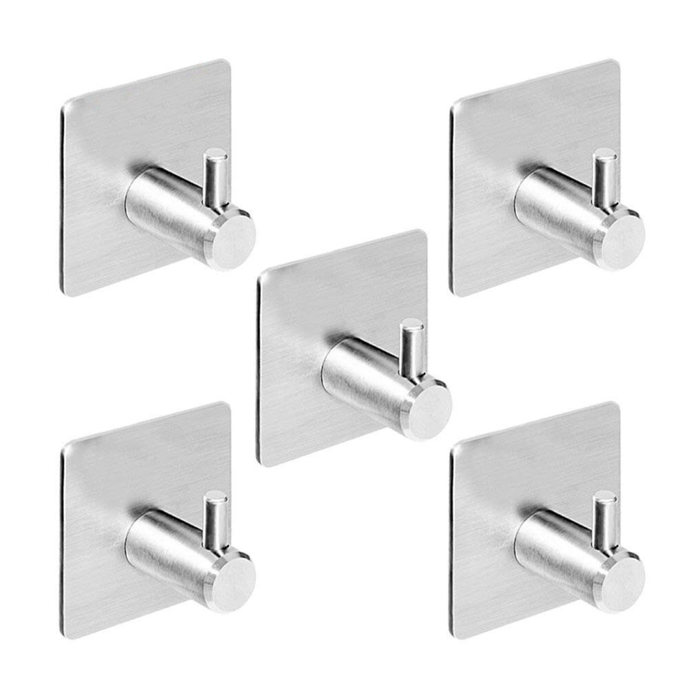 ! Pack 5 crochets auto-adhésif crochet, sac 5 304 acier inoxydable chapeau serviette robes cintre cintre salle de bains cuisine salle de bain cl: Default Title