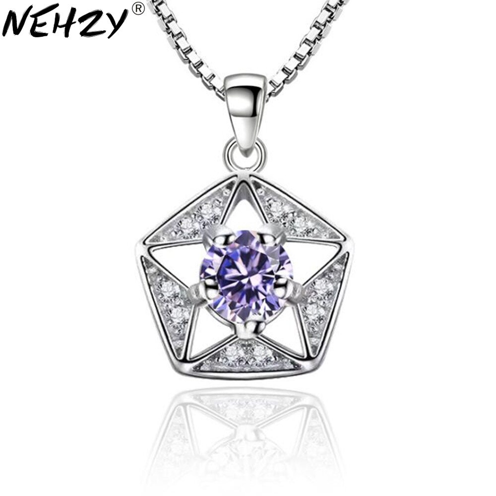 NEHZY 925 sterling silver nuova donna di marca di Modo dei monili del pendente della collana di lucky ciondolo stella a cinque punte retrò cave: 1098