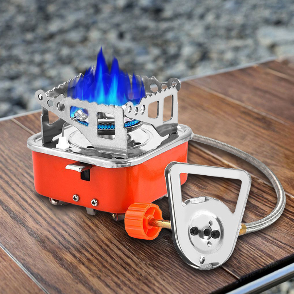 Mini Portable Burner Ultralight Camping Gas Stove Outdoor Gas Tank Stove for Backpacking Camping Hiking Picnic
