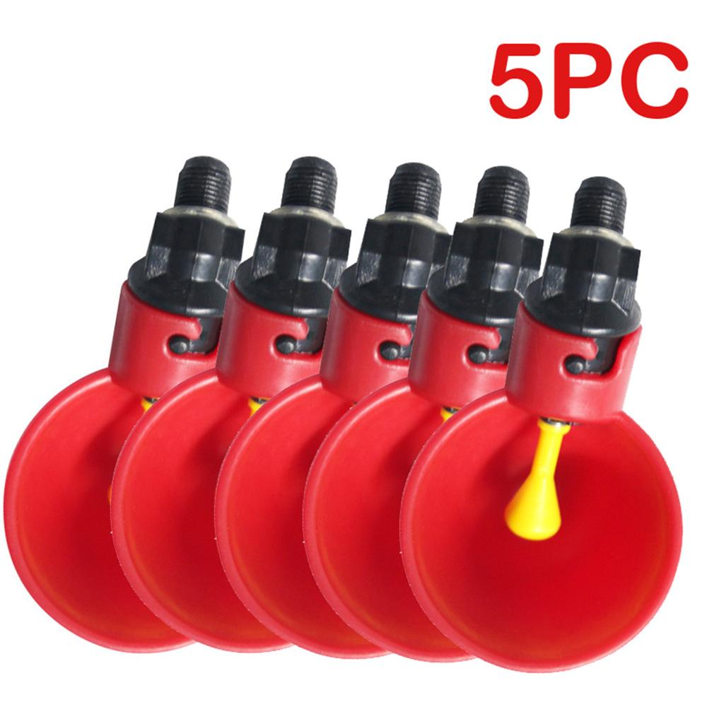 5PCS Automatic Chicken Quail Drinker Chicken Waterer Bowl Farm Poultry Drinking Water System @CE