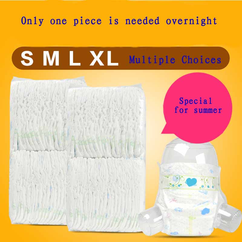 Baby Diapers 50 Piece S-XL Code First-Class Product Simple Baby Diapers Summer Ultra-Thin Full Core Diaper Strong Absorption