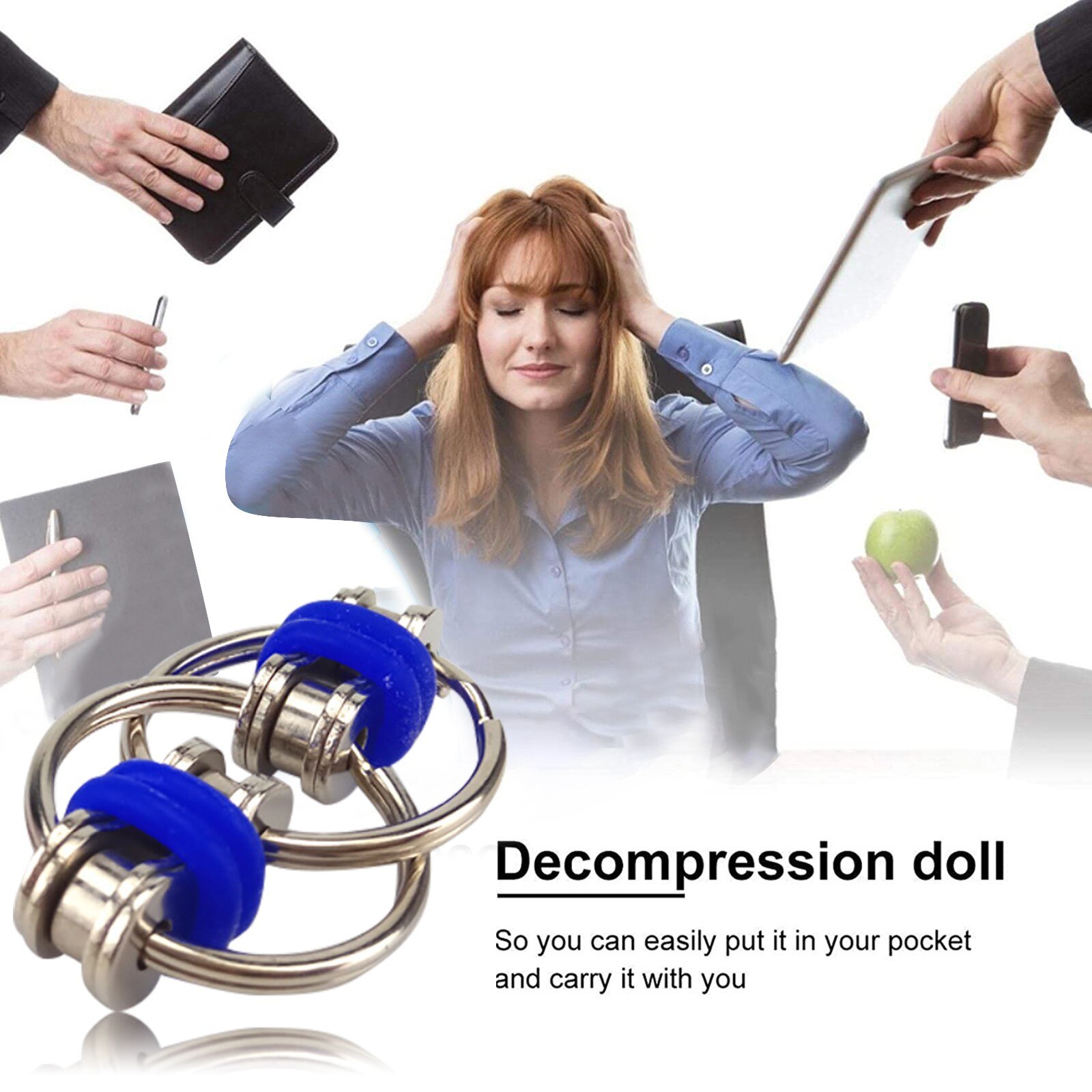 Fidget Vingertop Speelgoed Verlicht Stress Reducer Adhd Angst Autisme Met Sleutelhanger Antistress Popit Spin Speelgoed Брелок Для Ключей