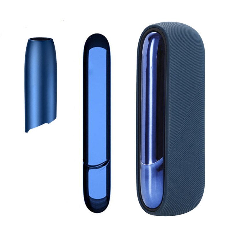 Funda 3 en 1 para IQOS 3,0, cubierta protectora completa con carcasa lateral con tapa superior, accesorios de cubierta reemplazable para IQOS 3 Duo: Azul