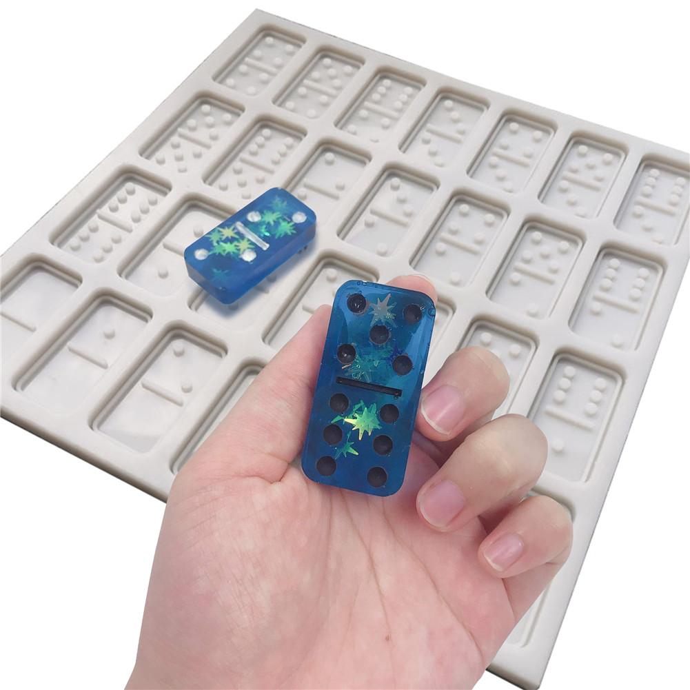 Handmade Silicone Dominoes Resin Casting Mold Dominoes Game Play Epoxy Resin Mold Dominoes Game Casino Fun Art Crafts