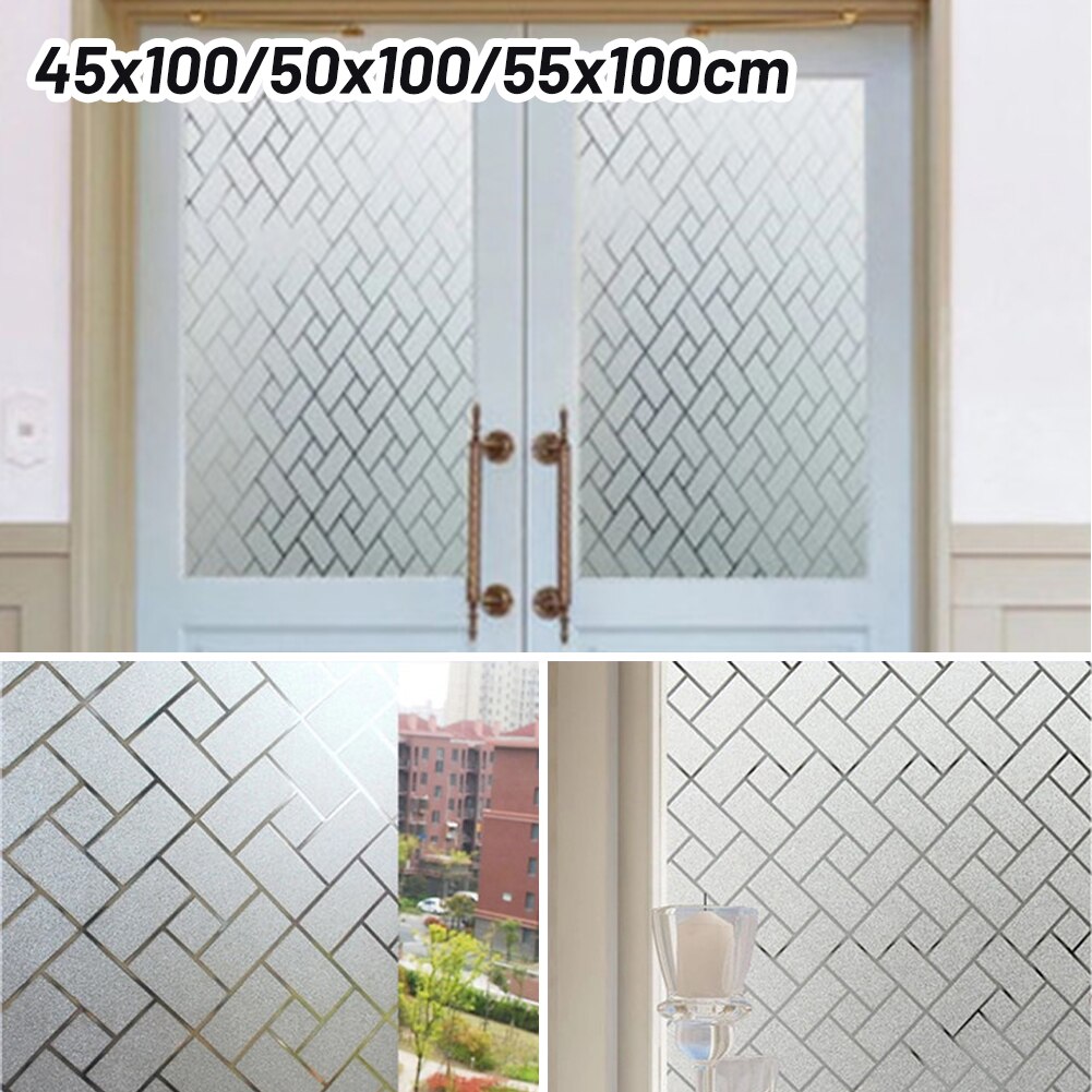 Pvc Window Covering Film Frosted Static Privacy Decorative UV Blocking Heat Control Glass Window Stickers